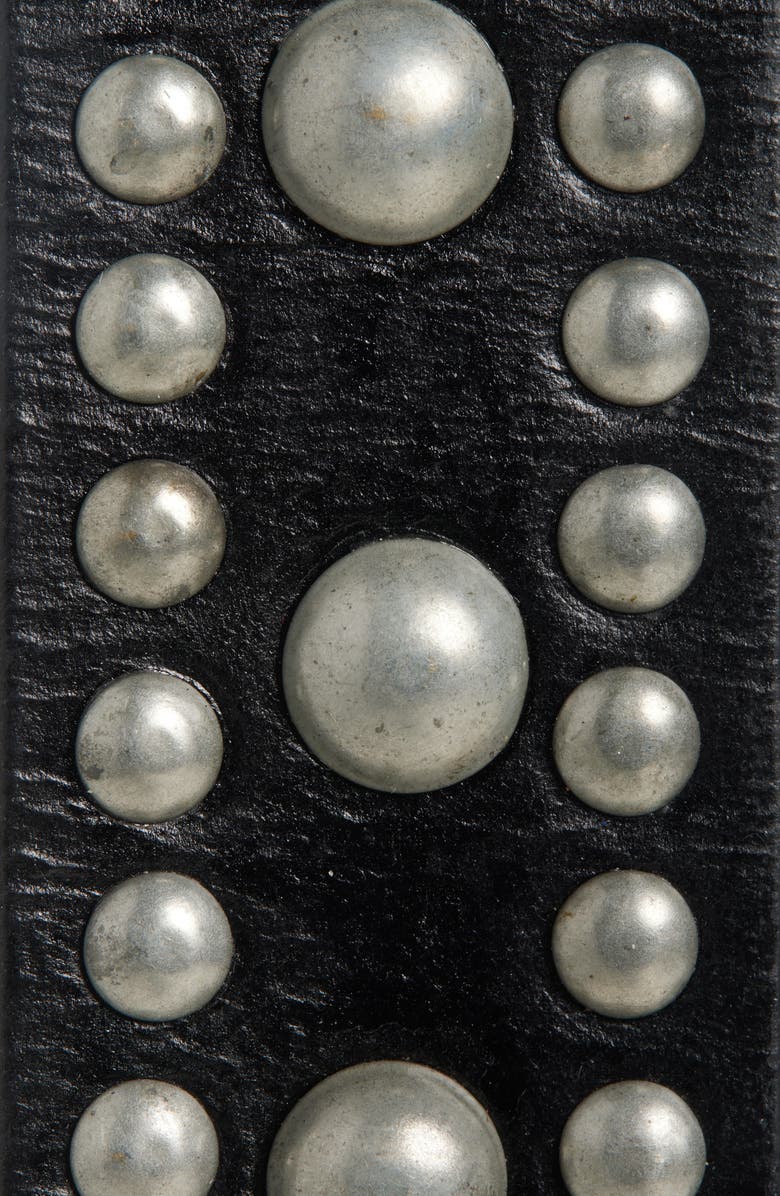 Free People We the Free Sola Studded Leather Belt, Alternate, color, Black