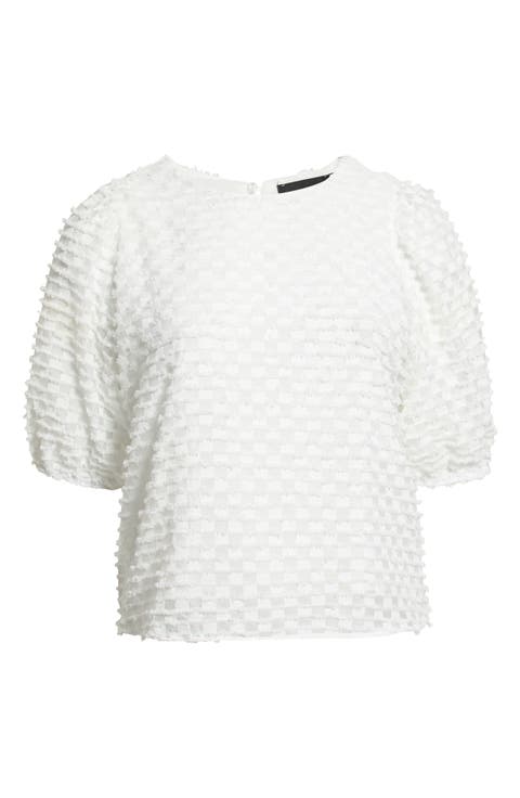 Textured Puff Sleeve Top