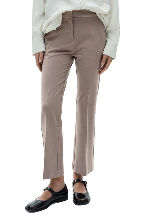Shop Mango Flare Pants In Medium Brown