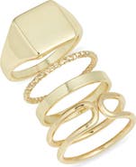 Nordstrom Set of 4 Polished Rings