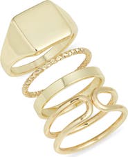Nordstrom Set of 4 Polished Rings