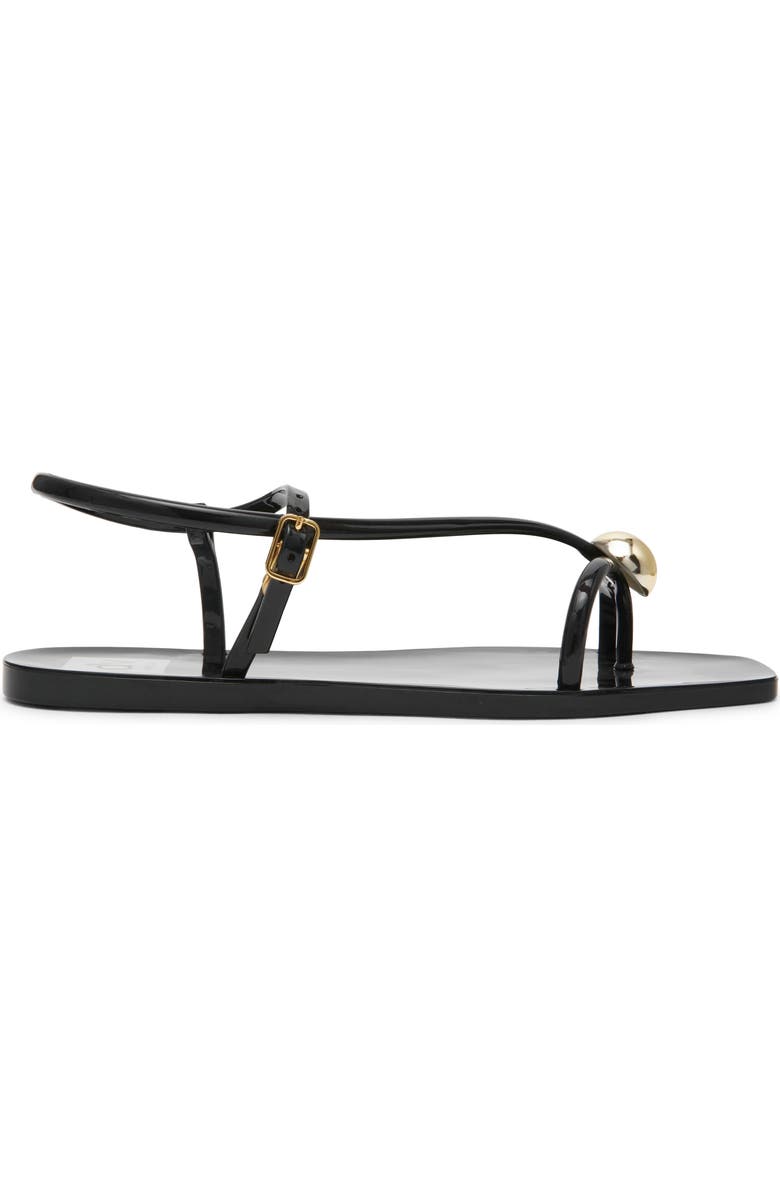 DV by Dolce Vita Jossie Flat Sandal, Alternate, color, Black Shiny