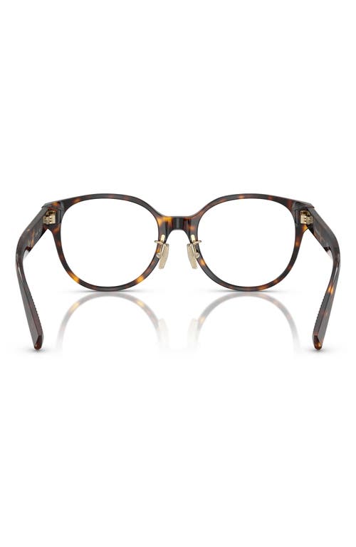 Tiffany & Co . 52mm Round Optical Glasses In Havana
