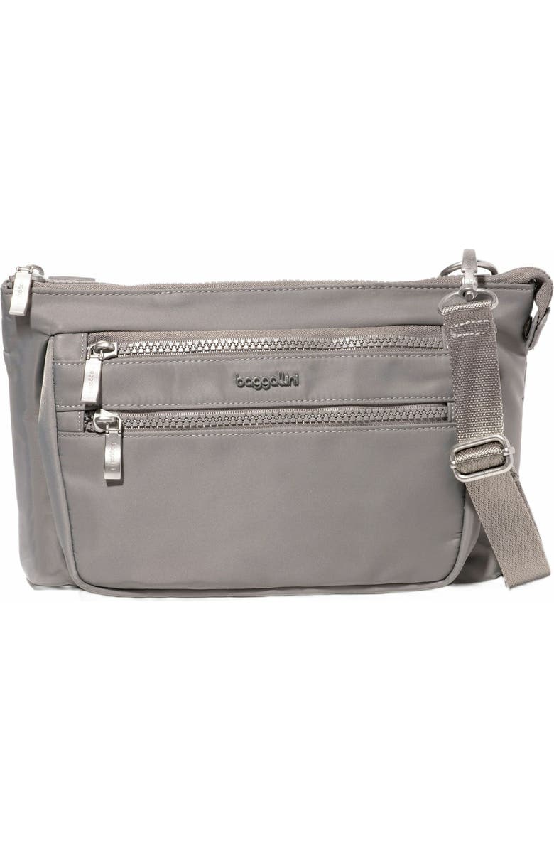 BAGGALLINI Pocket Belt Bag Convertible Crossbody Waist Pack, Main, color, Steel Grey Twill