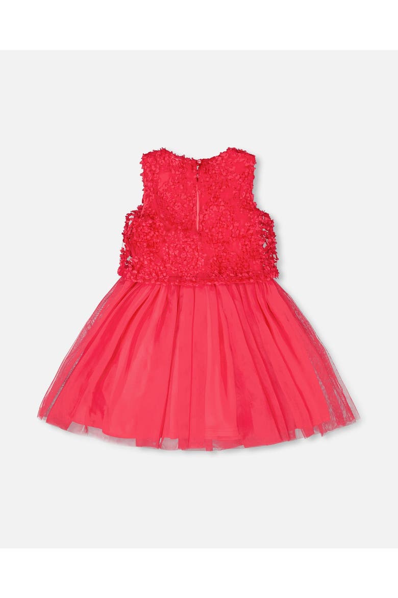 Sleeveless Textured Rosette Dress, Alternate, color, Pink