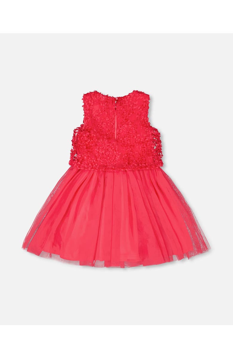 Deux par Deux Sleeveless Textured Rosette Dress, Alternate, color, Pink