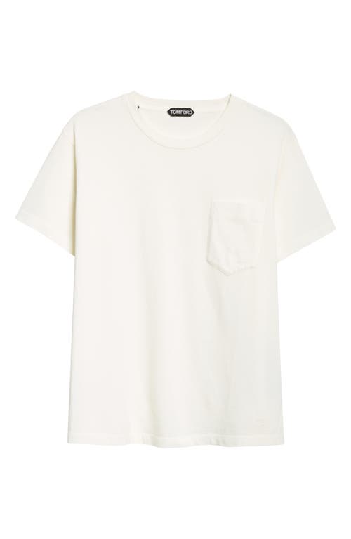 Tom Ford Viscose Coton Jersey Short Sleeve T-shirt In White