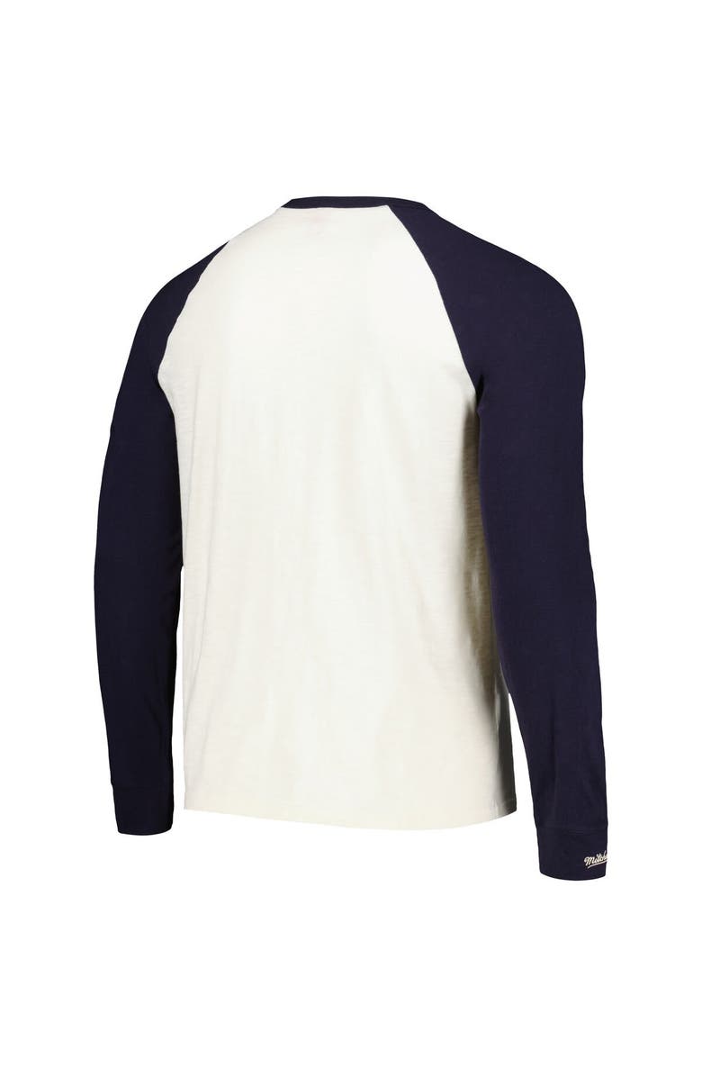 Mitchell & Ness Men's Mitchell & Ness Cream Seattle Kraken Legendary Slub Vintage Raglan Long Sleeve T-Shirt, Alternate, color, Cream