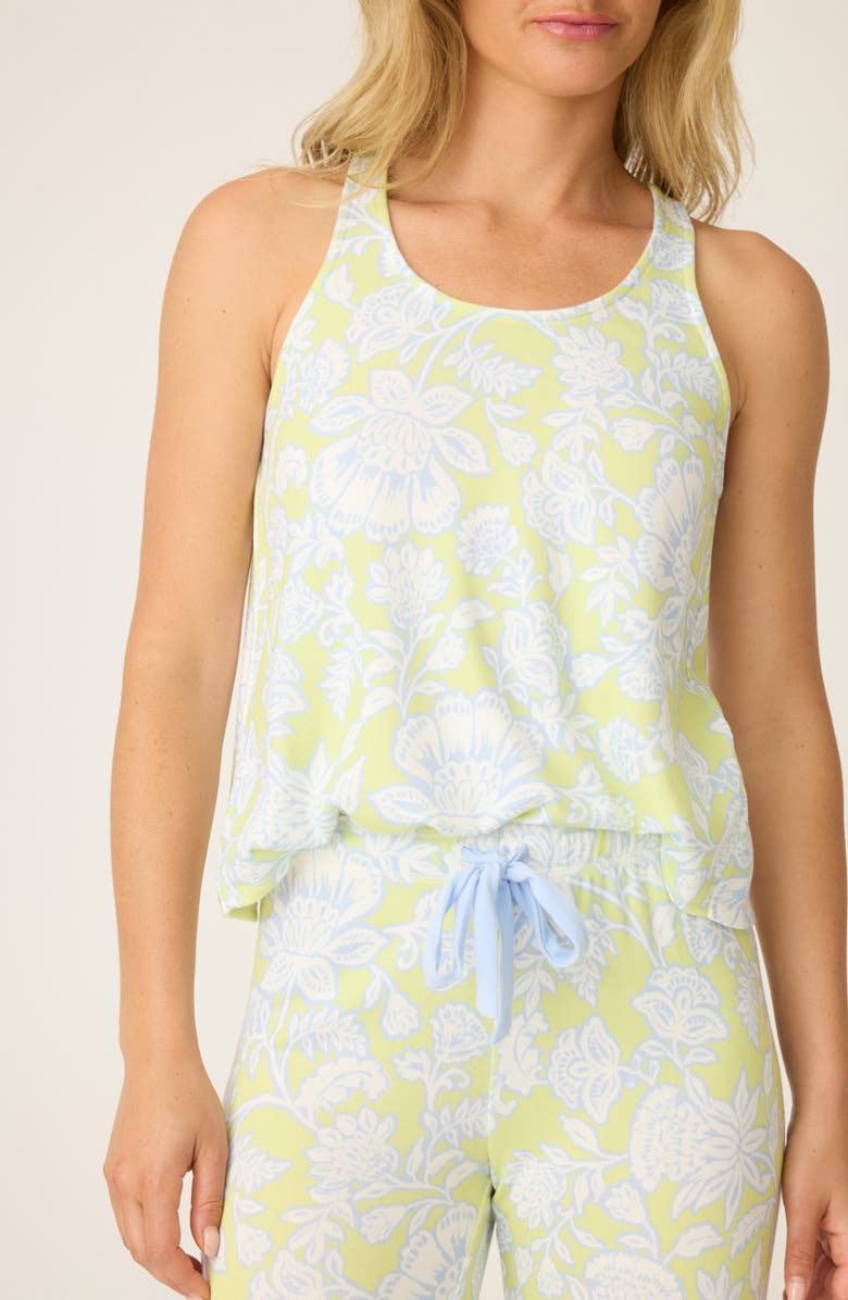 PJ Salvage Beautiful Life Jersey Pajamas, Alternate, color, Electric Lime