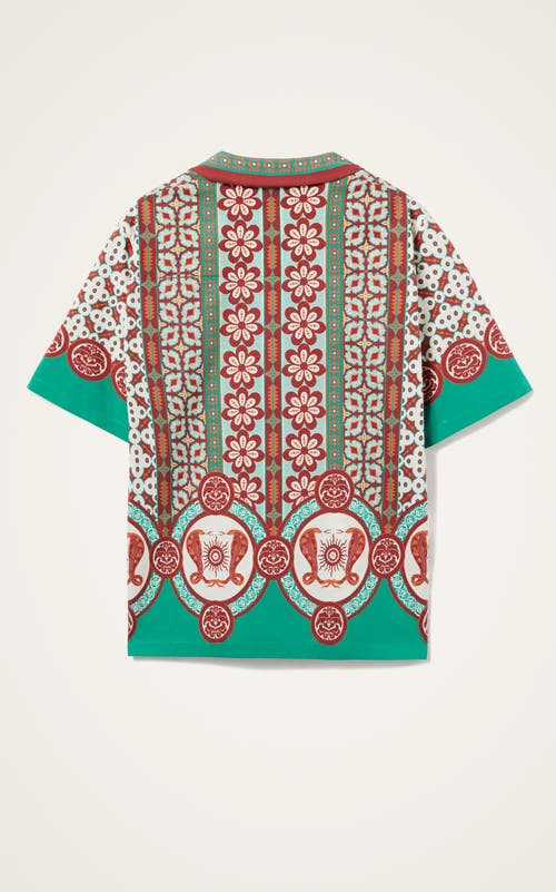 La Doublej Bowling Shirt Placee Pagoda Placée Rust In Multi
