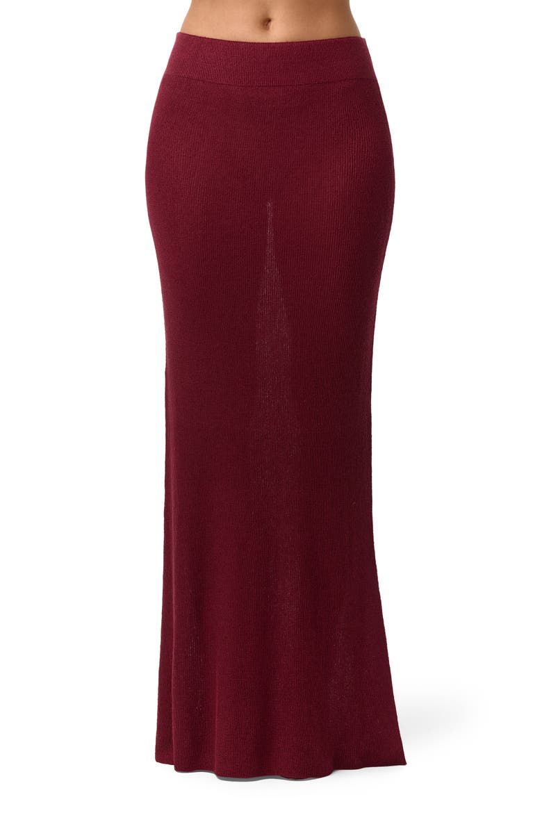 Knit Maxi Skirt, Main, color, SANGRIA