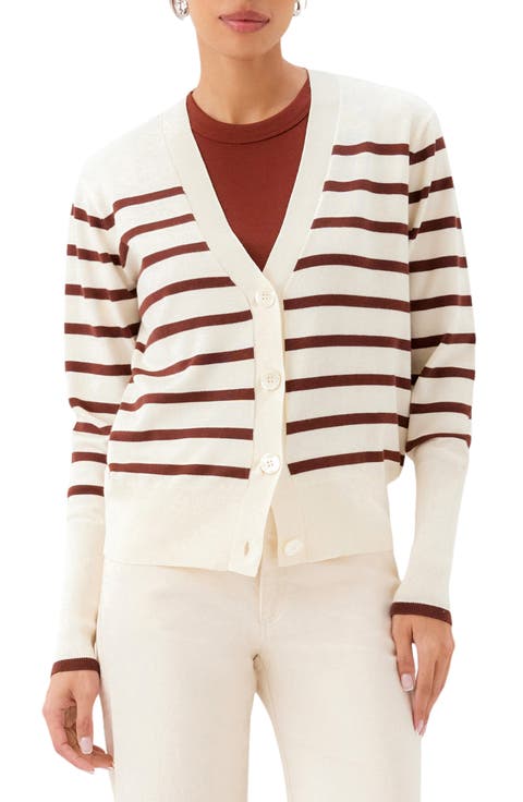 Stripe Cardigan Sweater