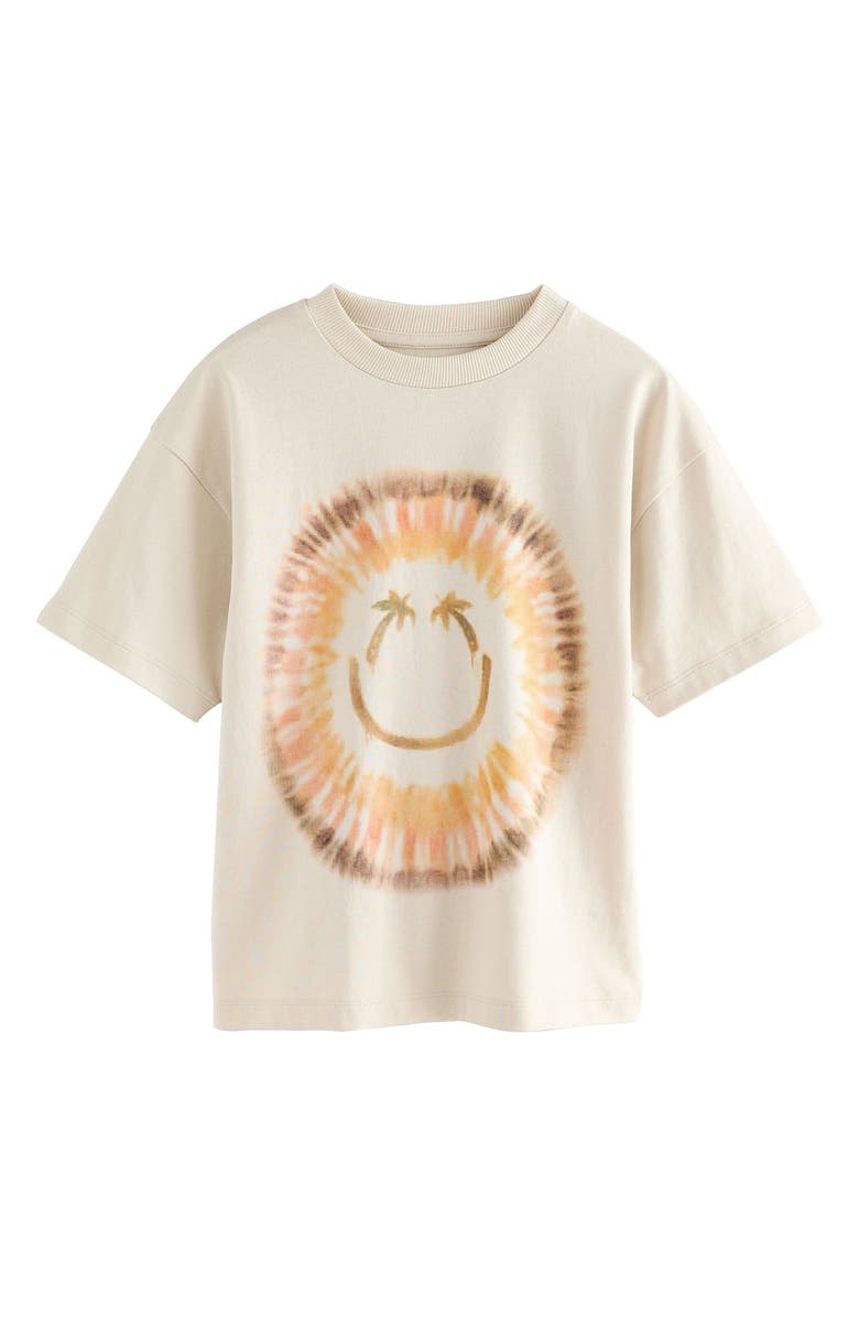 NEXT Kids' Tie Dye Smile Graphic T-Shirt, Main, color, White
