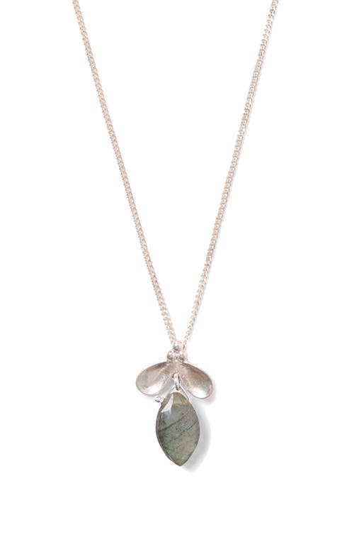 Chan Luu Petal Pendant Necklace In Gray
