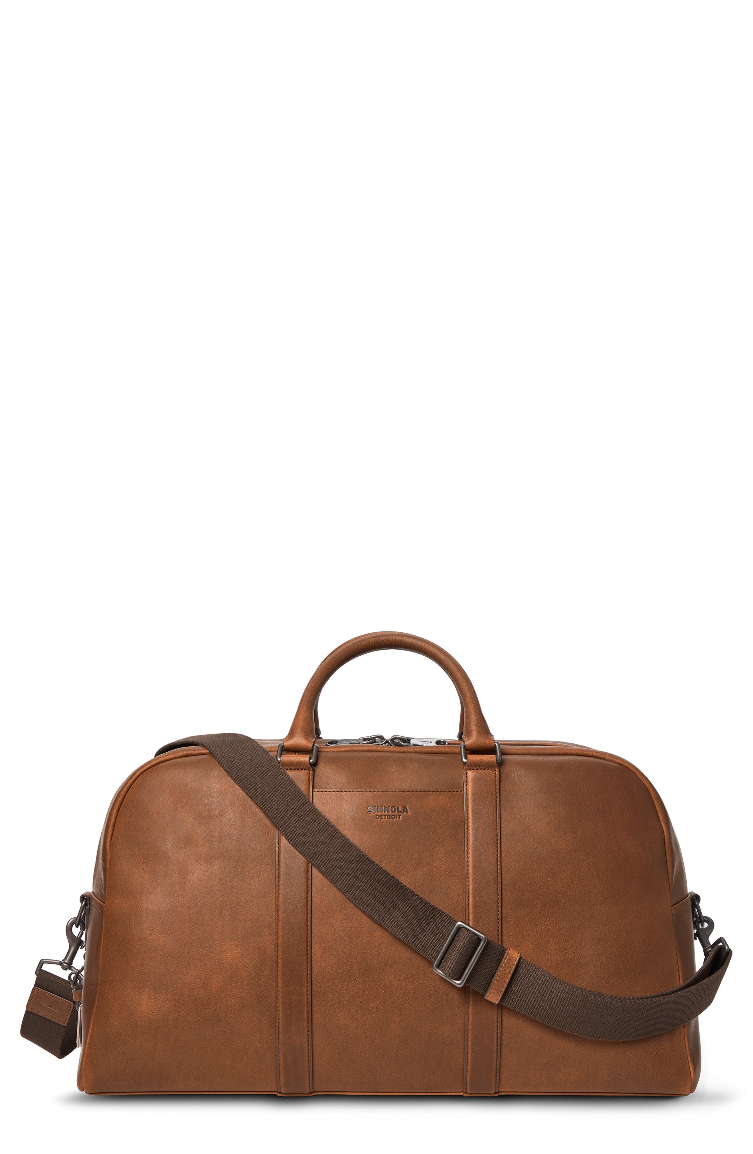 Shinola Runwell Navigator Duffle, Main, color, Medium Brown