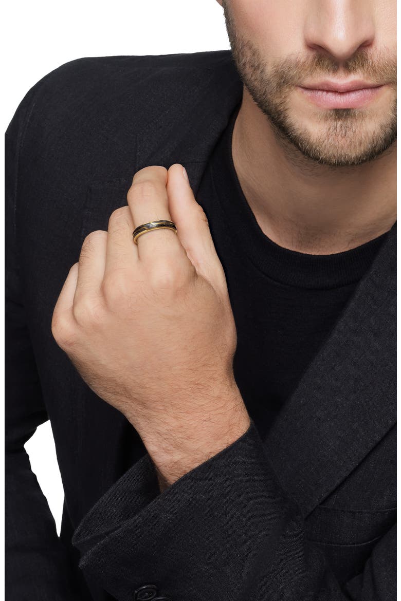 Forged Carbon Band Ring in 18K Yellow Gold, Alternate, color, 18K YELLOW GOLD