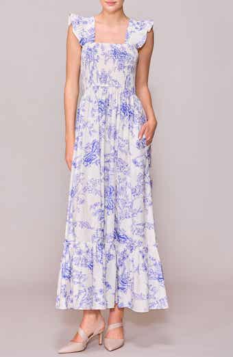 MELLODAY Floral Print Maxi Dress