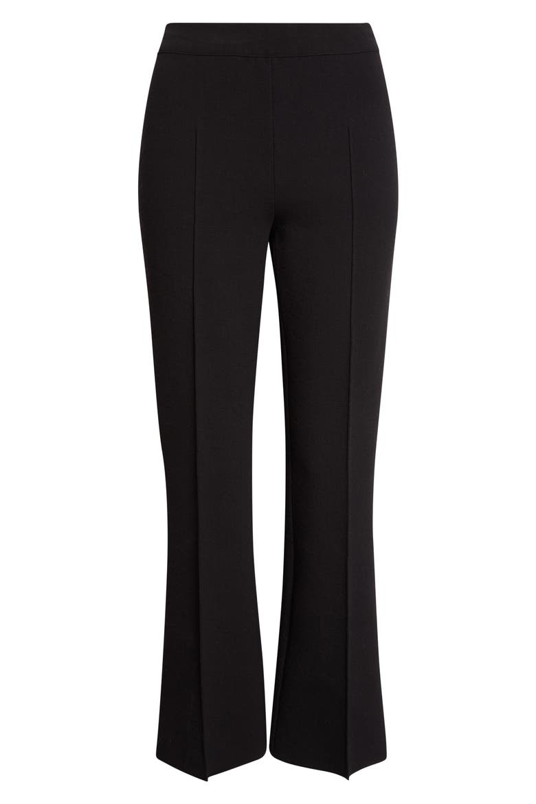 Geo Kick Flare Cropped Pants, Alternate, color, BLACK