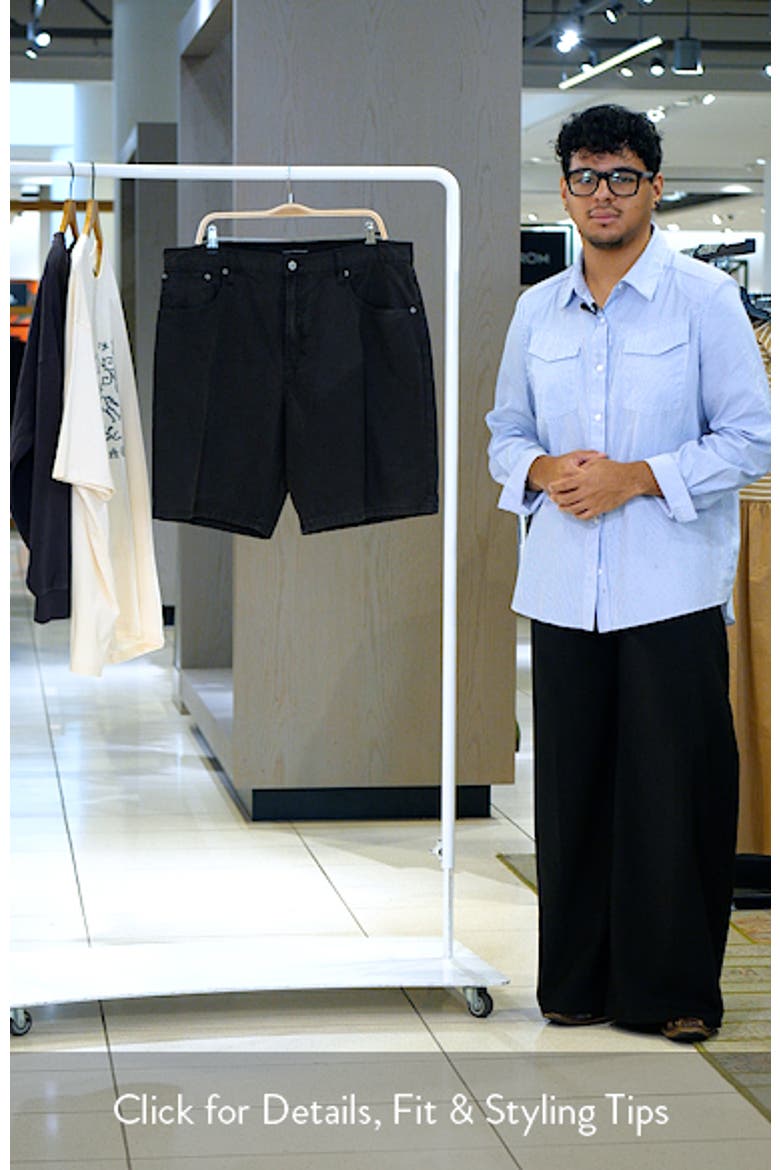 Loose Fit Cotton Canvas 5-Pocket Shorts video