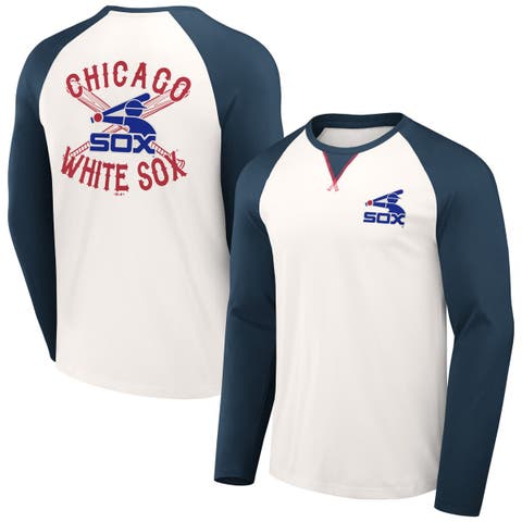 Men
s Darius Rucker Collection by Fanatics  White/Navy Chicago White Sox Team Color Raglan T-Shirt