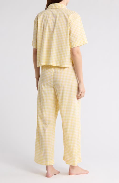 Abound Cotton Poplin Pajamas In Yellow Dreamy Gingham
