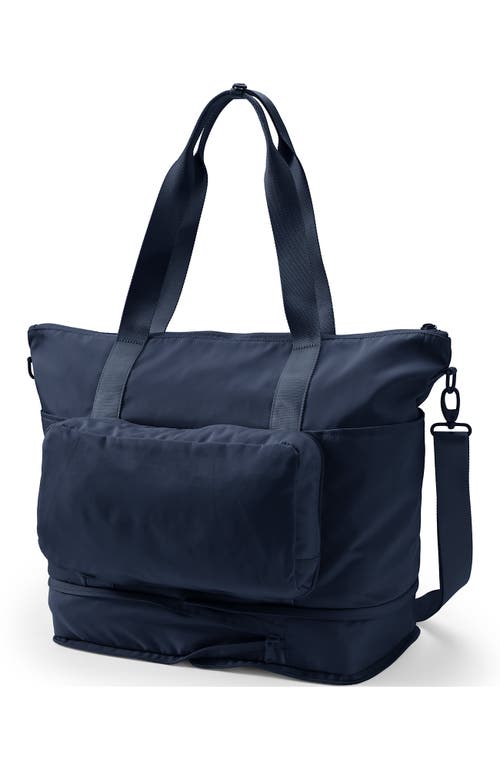 Lands' End Travel Carry On Luggage Tote Bag In Radiant Navy