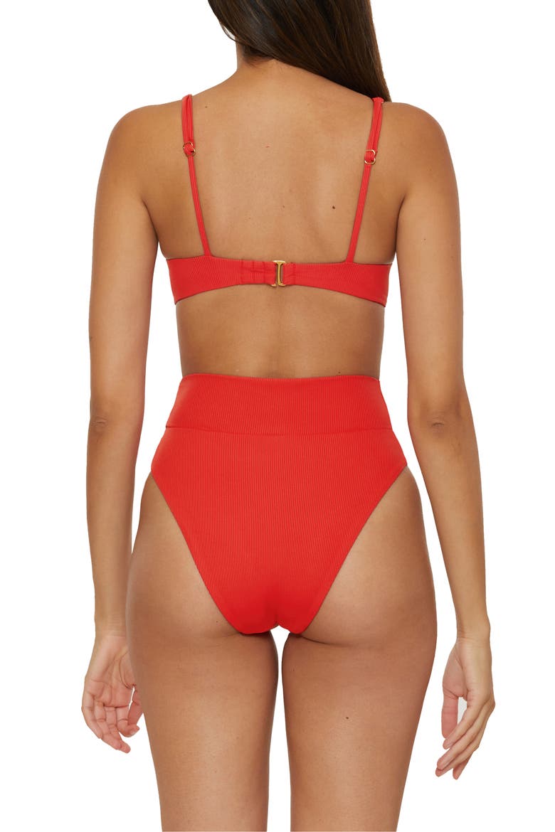 Modern Edge Underwire Bikini Top, Alternate, color, FIRE