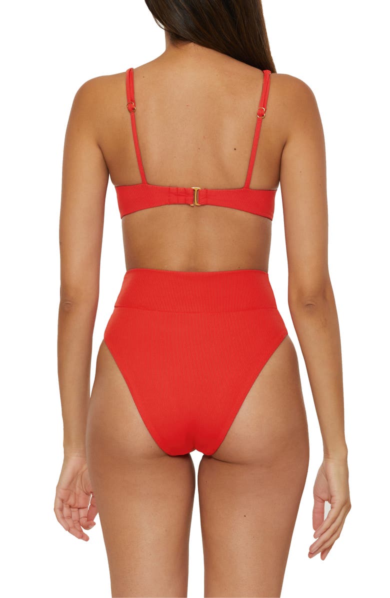 Becca Modern Edge Underwire Bikini Top, Alternate, color, Fire