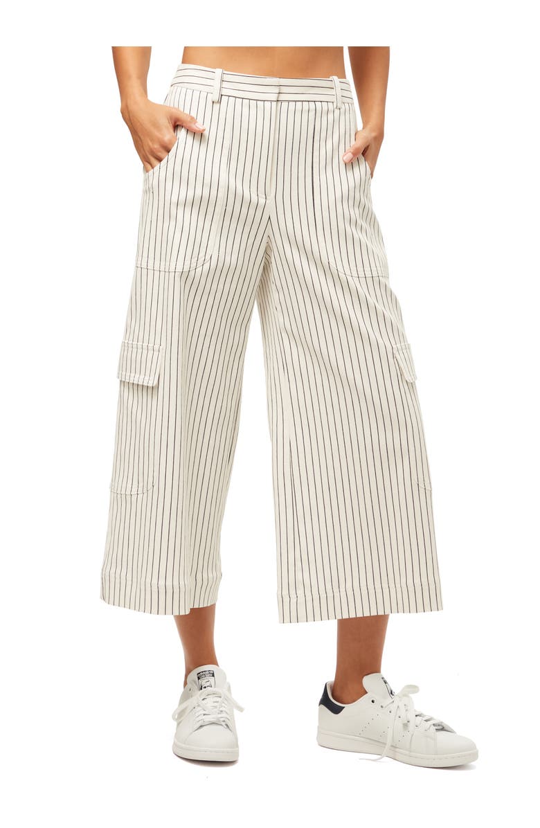 Trina Turk Agassi Cropped Wide Leg Stripes Pant, Main, color, 