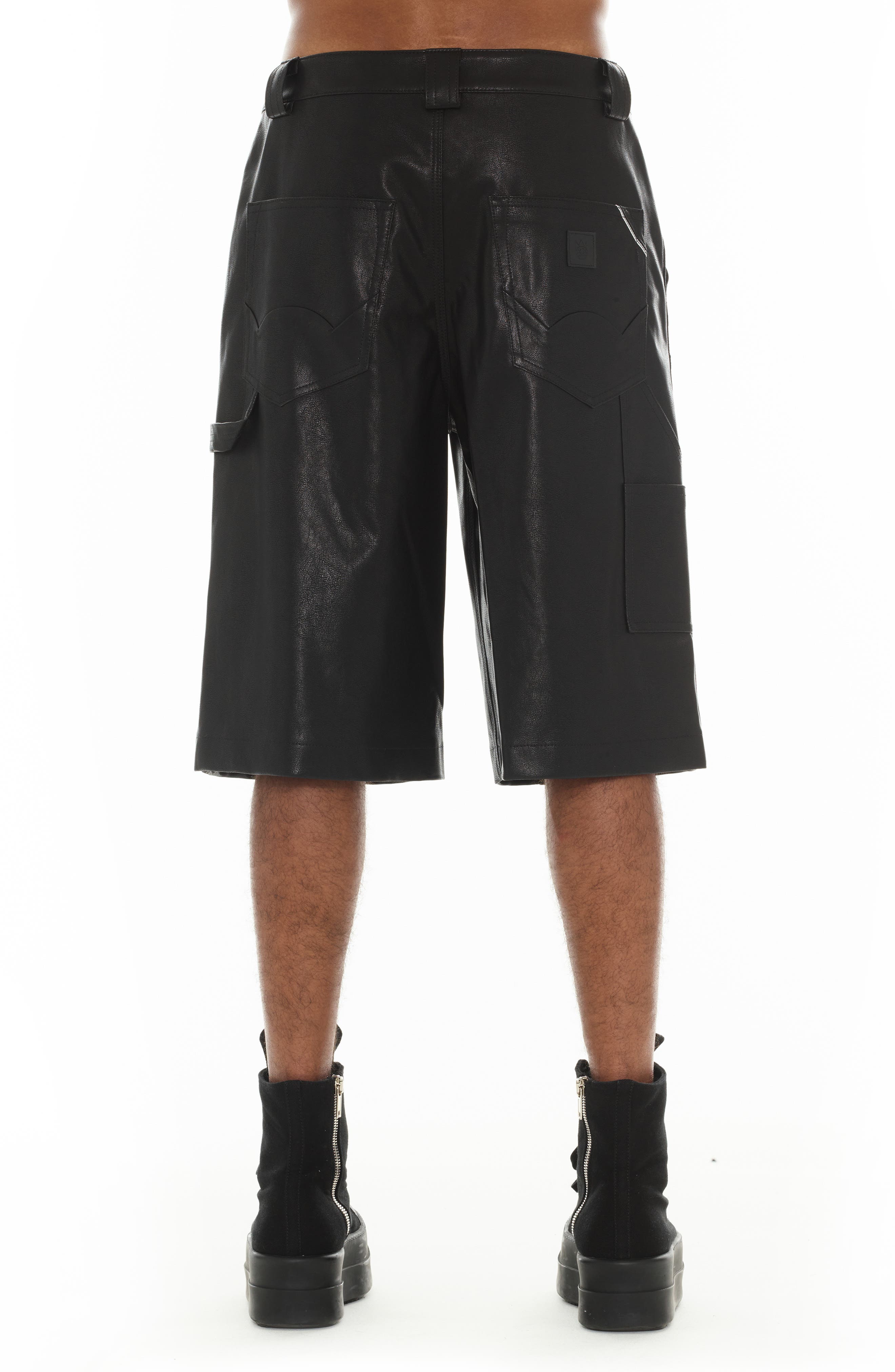 Cult of Individuality Y2K Baggy Faux Leather Shorts (Men) | Nordstrom