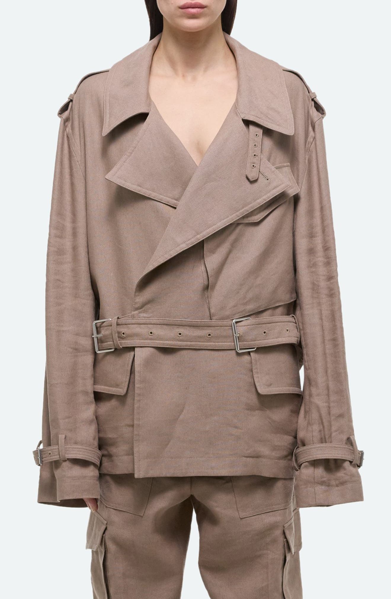 Helmut Lang CR Rider Arch Belted Trench Jacket