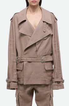 Helmut Lang CR Rider Arch Belted Trench Jacket