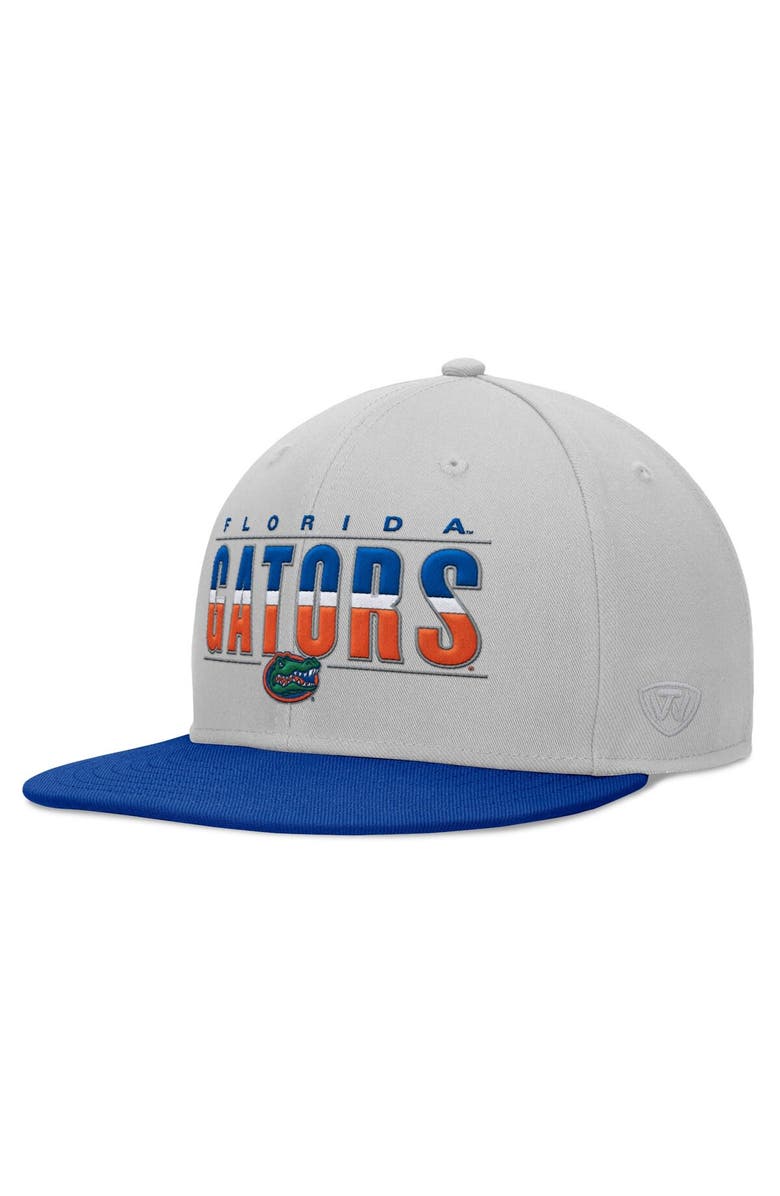 TOP OF THE WORLD Men's Top of the World Gray Florida Gators Hudson Snapback Hat, Main, color, Gray