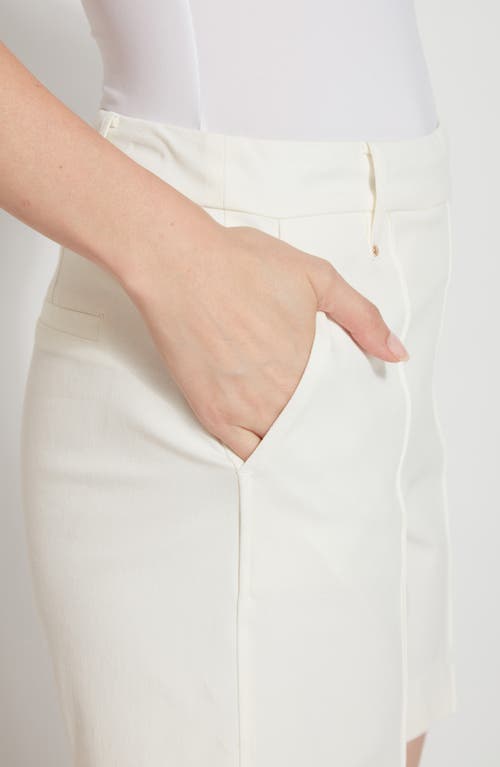 Shop Lyssé Amanda Stretch Twill Shorts In Off White