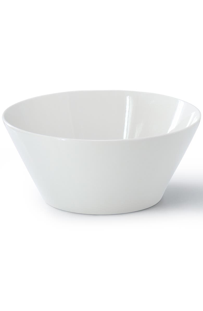 Gibson Home Great Essentials 9.4 Inch Round Fine Ceramic Meal Bowl, Alternate, color, White