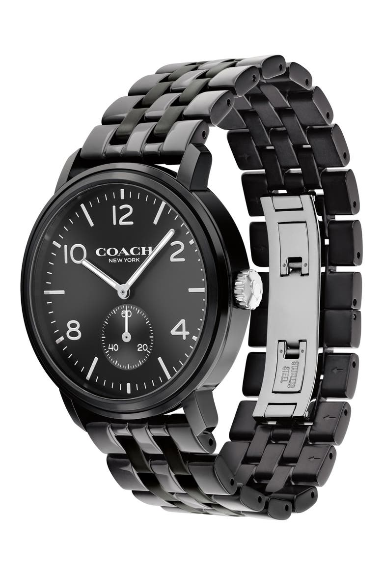 Harrison Bracelet Watch, 42mm, Alternate, color, BLACK