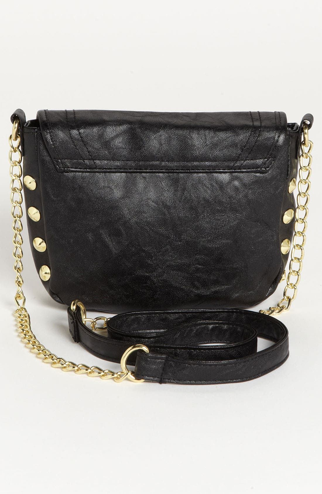 Studded Crossbody Bag, Alternate, color, BLACK/ GOLD