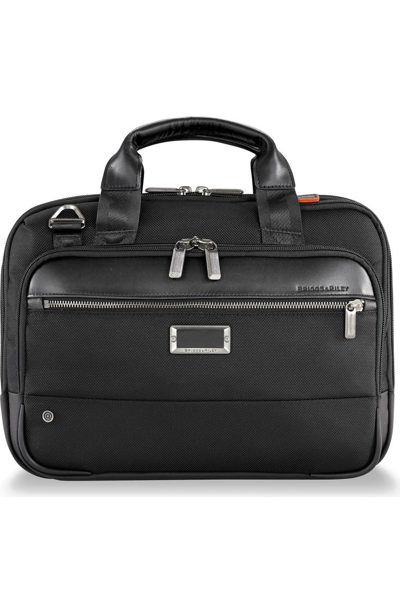 Briggs & Riley @work Small Expandable Ballistic Nylon Laptop Briefcase with RFID Pocket, Main, color,
