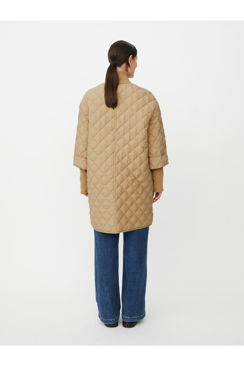 Talvire High Neck Long Sleeve Coat, Alternate, color, Travertine