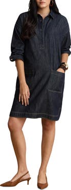 Lauren Ralph Lauren Collared Denim Shirtdress
