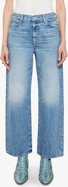 MOTHER The Dodger Embroidered Flood Wide Leg Jeans