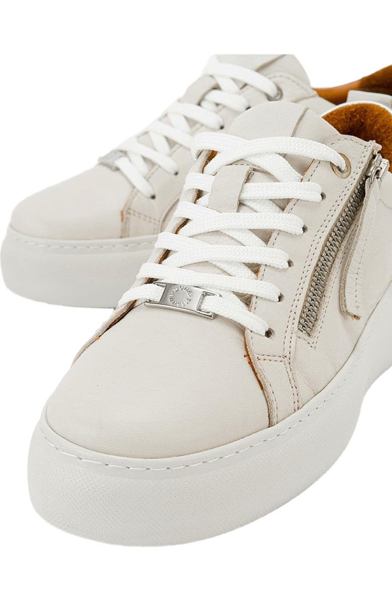 Forever & Always Shoes Allie Leather Zip Sneaker, Alternate, color, Beige Leather