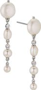 Nadri Siren Cultured Pearl Linear Drop Earrings
