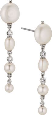 Nadri Siren Cultured Pearl Linear Drop Earrings
