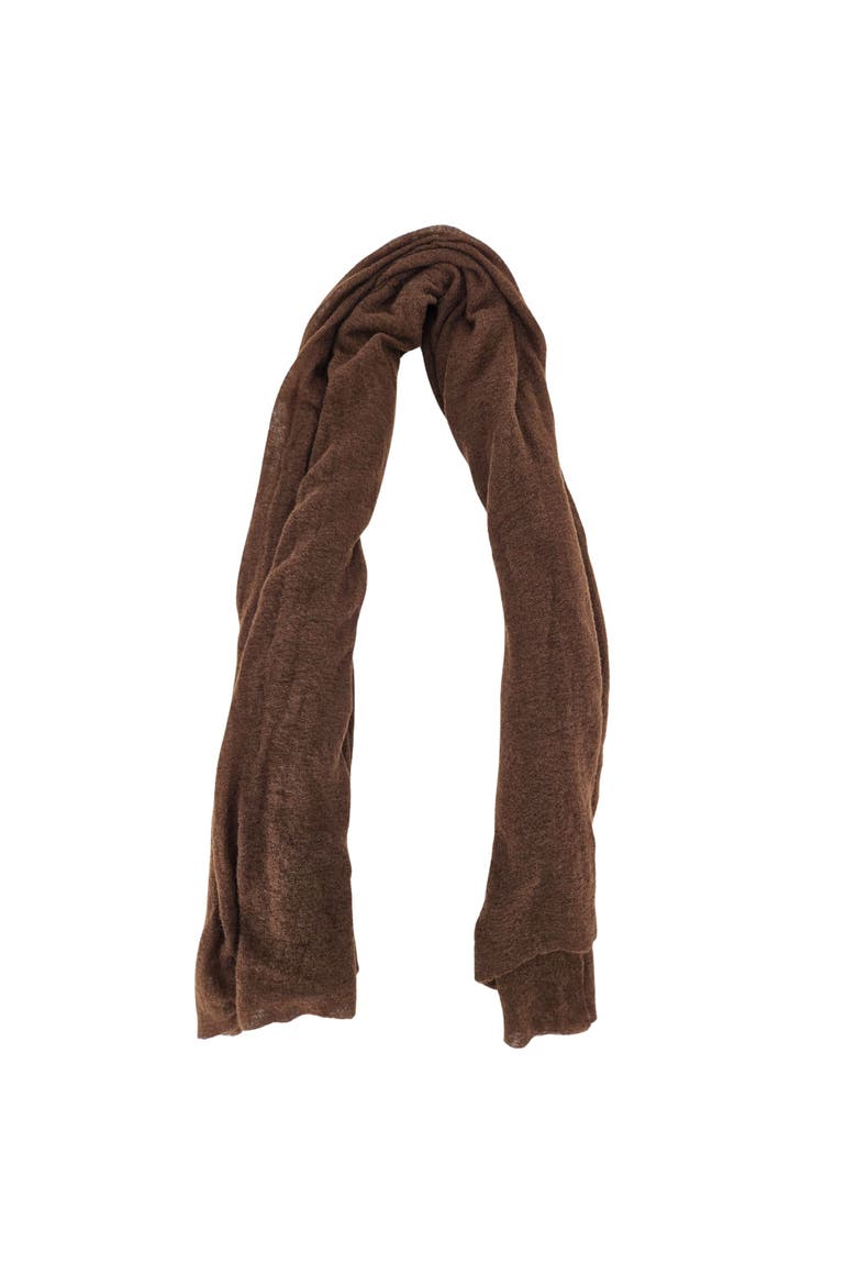 Large Cashmere Plain Stole, Alternate, color, BROWN