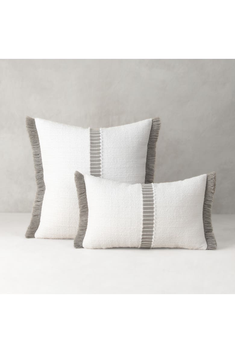 Deluxe Boucle Textured Indoor & Outdoor Woven Accent Pillow, Alternate, color, Cloud