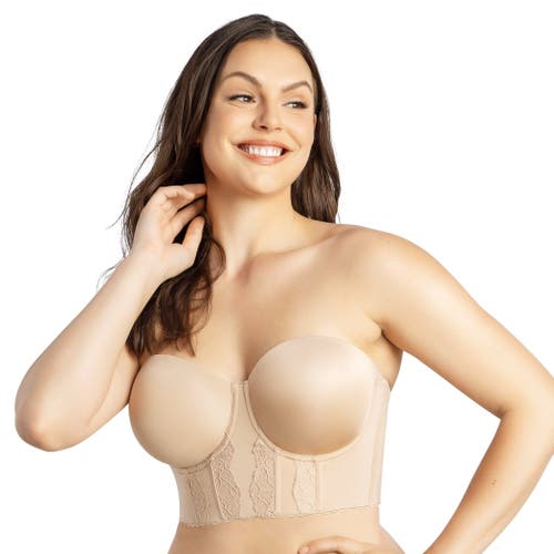 Shop Parfait Elissa Full Busted Strapless Bustier In European Nude