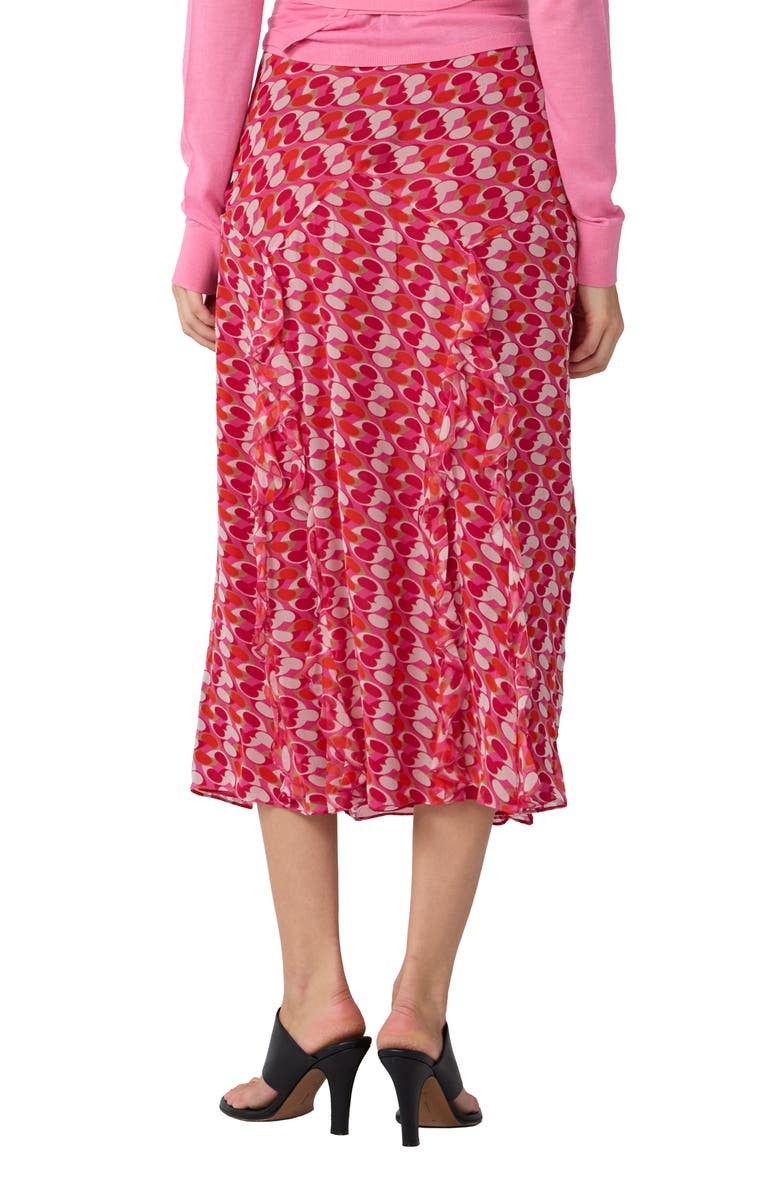 DVF Heavenly Geo Print Midi Skirt, Alternate, color, Pop Link Mini Blondie Pink