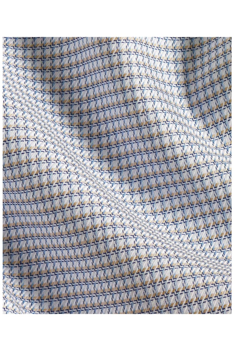 Regular Fit Microcheck Cotton Dress Shirt, Alternate, color, WHITE/ DUNE
