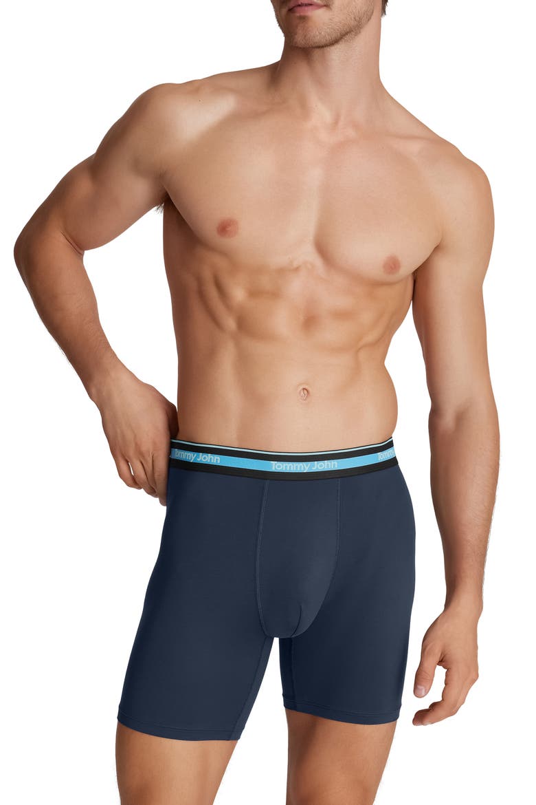 3-Pack Comfort Micro 6-Inch Boxer Briefs, Alternate, color, DRESS BLUES W BONNIE